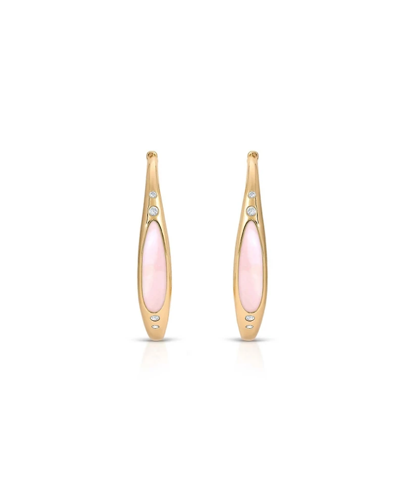 Ettika 18k Gold-Tone Gemstone Abyss Hoop Earrings
