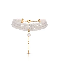 Ettika Marina Layers Rose Quartz Necklace