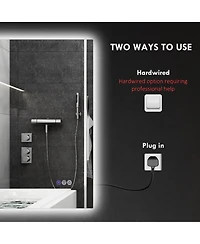 Homcom 39" x 32" Dimmable Led Bathroom Mirror w/ Infinite Color Temp