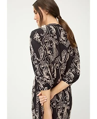 Olsen Women's Embroidered 3/4 Sleeve Dress