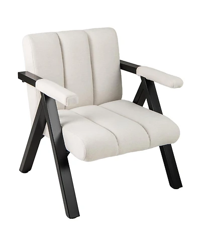 Slickblue Large Accent Chair with Metal Frame and Armrests