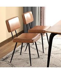 Slickblue Upholstered Dining Chairs Set of 2 with Comfortable Padded Back and Seat Cushion