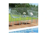 Boyel Living 3 Piece Patio Chair Set with Pp Seat and Tabletop for Porch