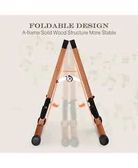 Yescom Acoustic Guitar Hard Case with Backpack Strap and Folding Stand Fits 40" 41" Dreadnought 2026 Exclusive Edition Rococo Burnt Sienna