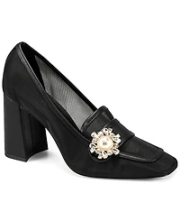 Karl Lagerfeld Paris Women's Savannah Mesh High Block Heel Pumps