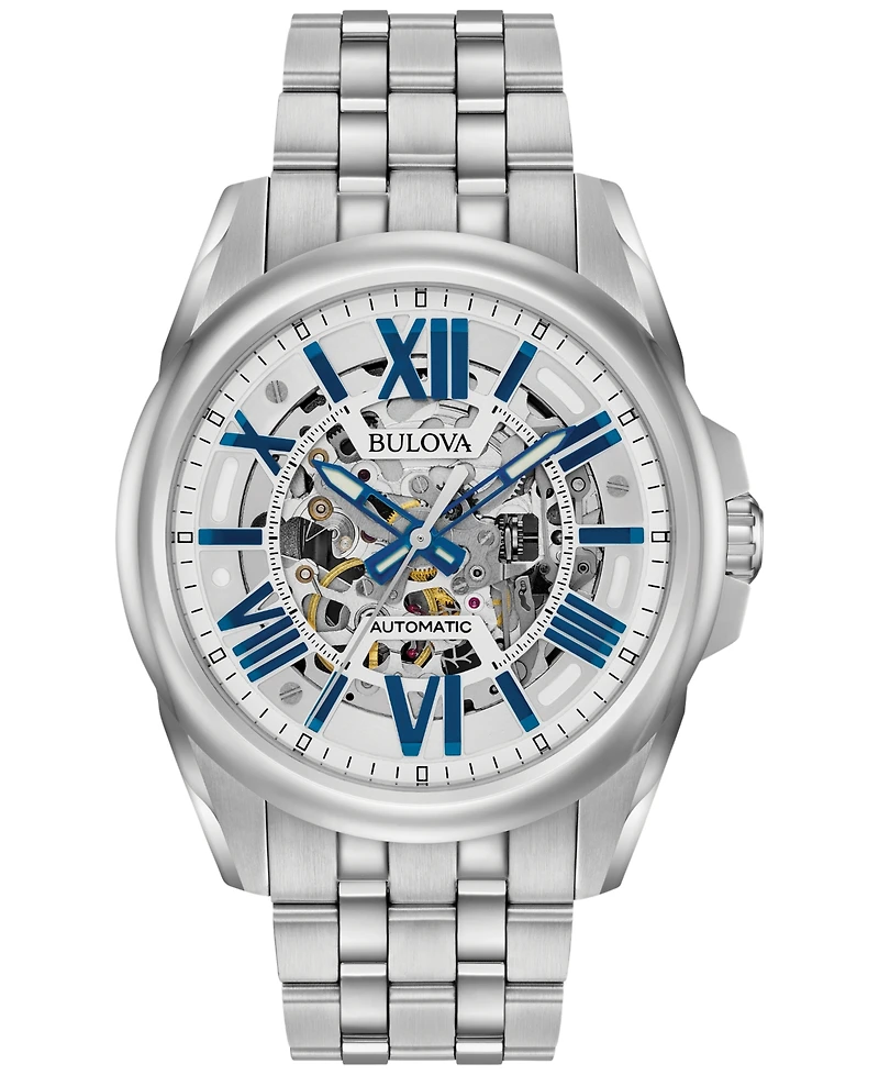 Bulova Men's Automatic Stainless Steel Bracelet Watch 43mm 96A187