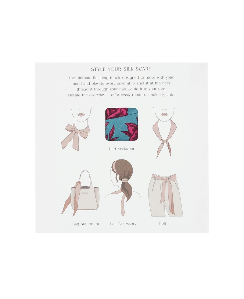 Bespoke Fashion Women's Lucinda Floral Ribbon Scarf
