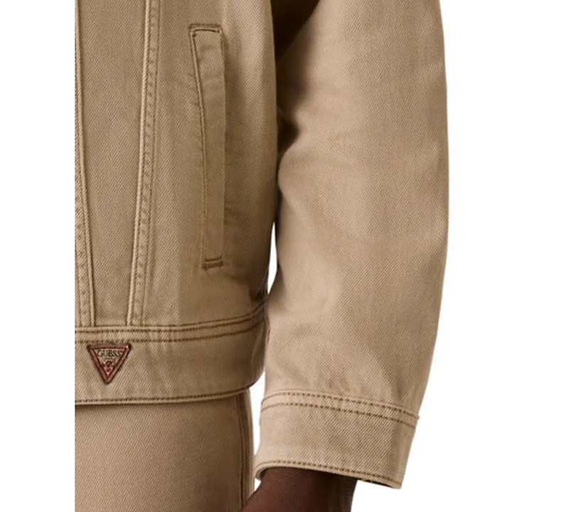 Guess Men's Denim-Inspired Silhouette With Front Flap Pockets Jacket
