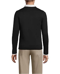 Lands' End Men's School Uniform Adult Legacy Varsity Cardigan