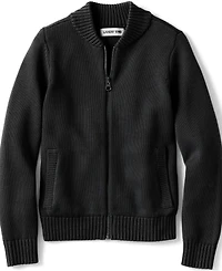 Lands' End Girls School Uniform Legacy Full Zip Cardigan