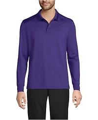 Lands' End School Uniform Men's Long Sleeve Rapid Dry Polo Shirt