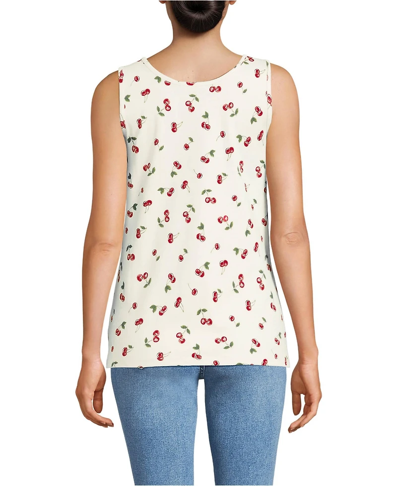 Lands' End Women's Tall Cotton Tank Top