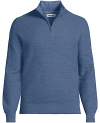 Lands' End Men's Long Sleeve Summer Weight Quarter Zip
