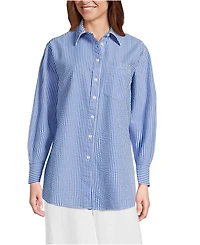 Lands' End Women's Oversized Seersucker Shirt