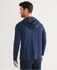 Lands' End Men's SunShade Upf 50 Cooling Long Sleeve Hooded Swim Tee Rash Guard