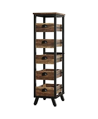 Tribesigns Tall Narrow Dresser, Small Wood Thin Chest of 5 Drawers, Vertical Dressers & Chests of Drawers Storage Organizer for Bedroom, Living Room,