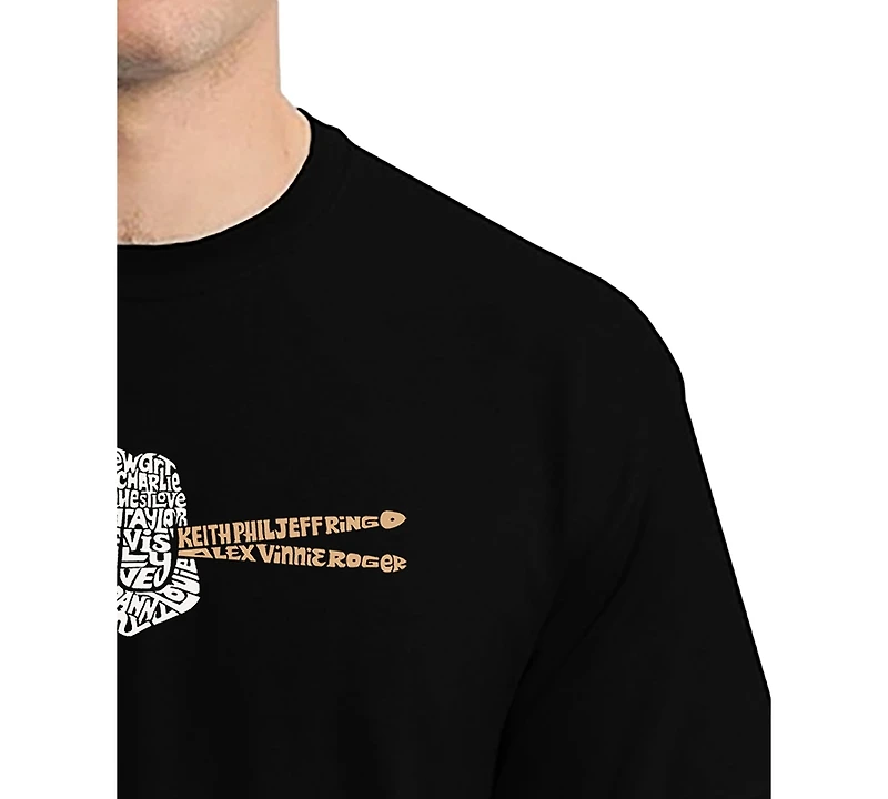 La Pop Art Men's Drumsticks Word T-Shirt