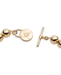 Lauren Ralph Lauren Gold-Tone Logo Beaded 17" Collar Necklace