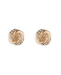 Lauren Ralph Lauren Gold-Tone Pave Knot Stud Earrings