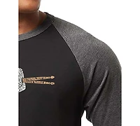 La Pop Art Men's Drumsticks Word Raglan-Sleeve T-Shirt