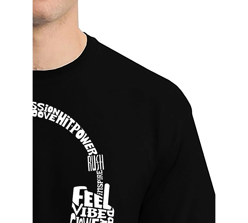La Pop Art Men's Headphones Word T-Shirt