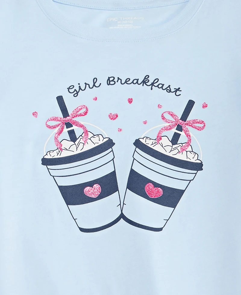 Epic Threads Girls' Xs-xl Girl Breakfast T-Shirt, Macy's Exclusive