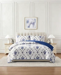 Chelsea Loft Pinsonic Floral Reversible 3-Pc. Quilt Set, Full/Queen
