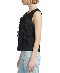 Elle Collection Women's Floral Applique Shell