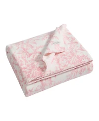 Laura Ashley Bedford Printed Plush Reversible Throw, 70" x 50"