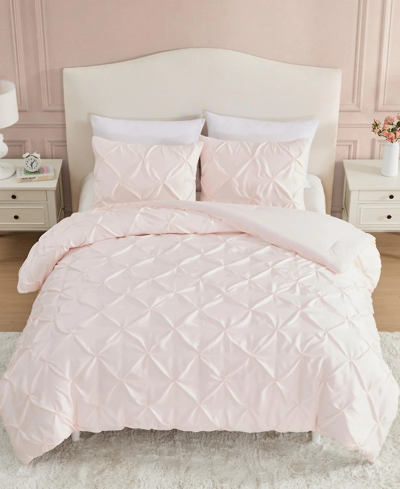 Laura Ashley Pintuck Solid Satin 2-Pc. Comforter Set, Twin Xl