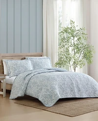 Laura Ashley Amberly Seersucker 3-Pc. Quilt Set