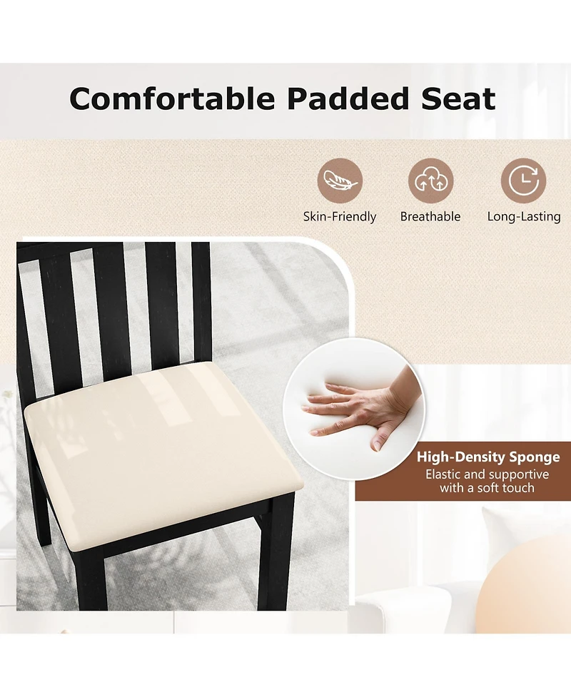 Slickblue Set of 2 High Back Dining Chairs for Kitchen Room