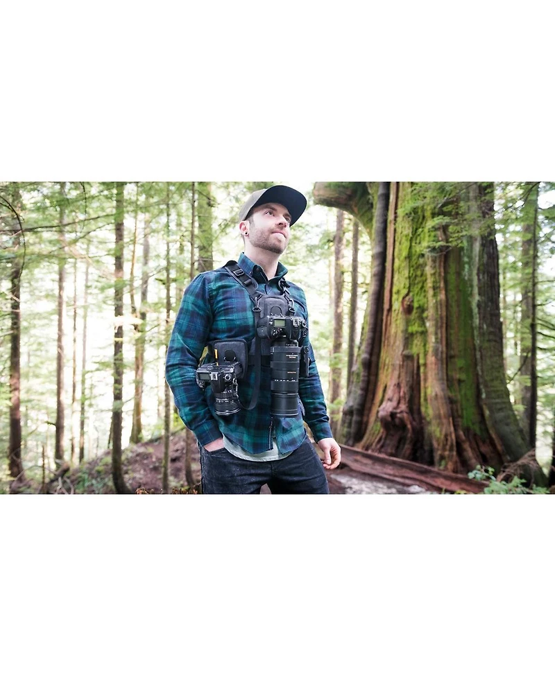 Cotton Carrier G3 Harness for 2x Dslr Camera with Attached Lenses