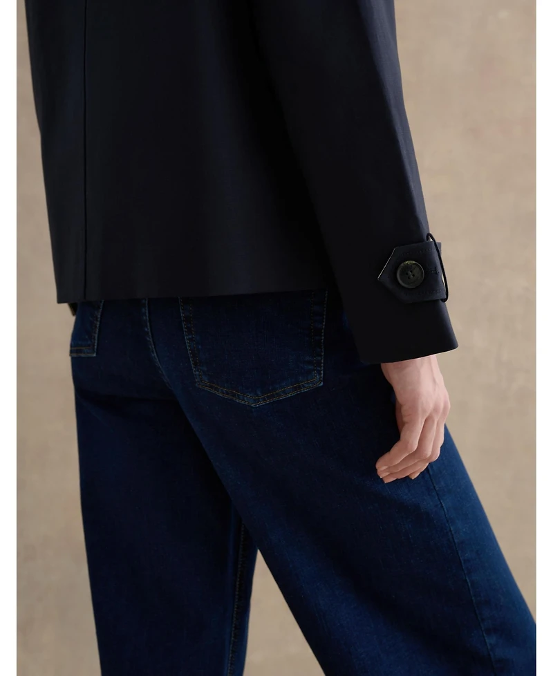 Hobbs London Women's Frida Collared Cropped Trench Coat