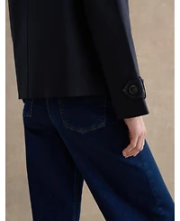 Hobbs London Women's Frida Collared Cropped Trench Coat