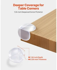 Sugift Corner Protectors Baby Proofing, 24 Pack Clear Table Corner Guards for Baby Safety