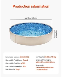 Inolait 18-ft Round Above Ground Pool Liner Unibead for Steel-Sided Pools with 52in Wall
