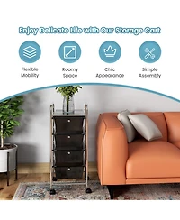 Gouun Metal Frame Compact Rolling Drawer Cart for Home Organization