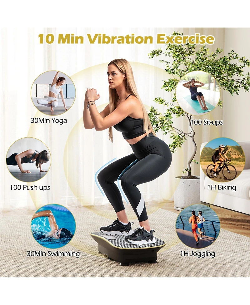 Sugift 20 in Vibration Plate Exercise Machine with 10 Speed Settings