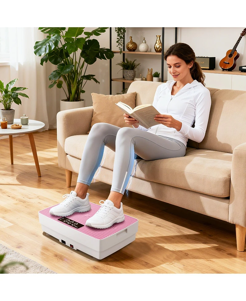 Sugift 17.5 in Smart Vibration Exercise Platform with Led Display