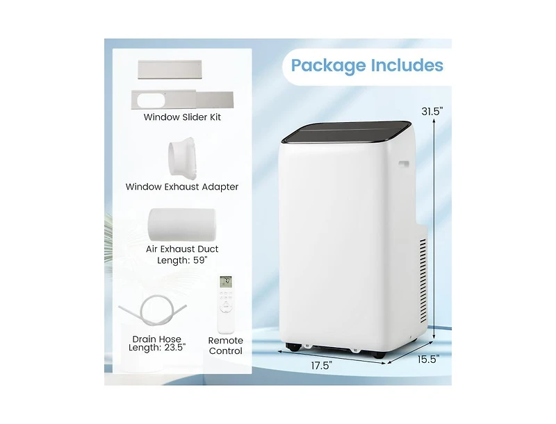 Mecale 14000 Btu Inverter Portable Air Conditioner with WiFi