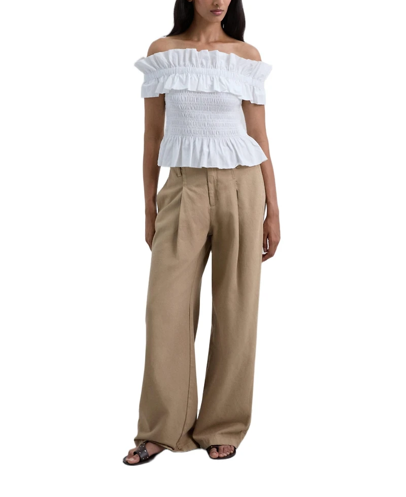 Scalpers Women's Offshoulderpoplin Tee