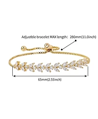 Gnuadz Gold Plated Bridal Tennis Bracelet Women Cz Chain