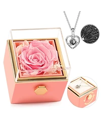 Gnuadz Preserved Rotating Box I Love You Necklace Couple Mother Gift
