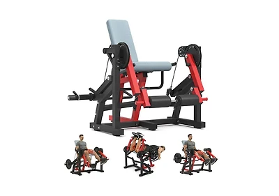 Aecojoy Leg Extension and Curl Lower Body Workout Machine Convertible Seated Extension and Lying Curl Bench