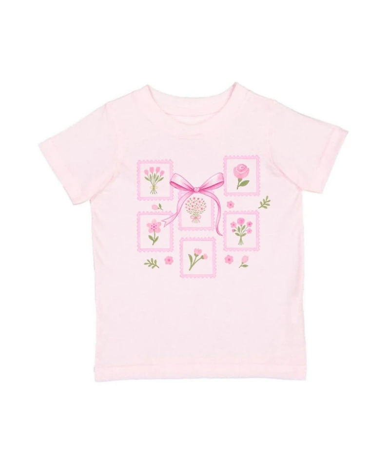 Sweet Wink Little Girls Bouquet Bow Short Sleeve T-Shirt