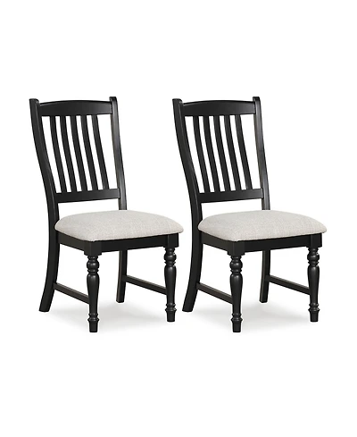 Slickblue Dining Chair Set of 2 Side Chairs with Solid Wood Legs