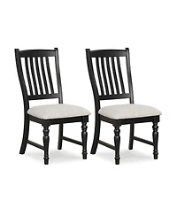 Slickblue Dining Chair Set of 2 Side Chairs with Solid Wood Legs