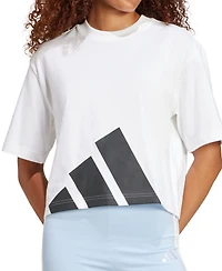 adidas Women's Cotton Logo Boxy Short-Sleeve T-Shirt