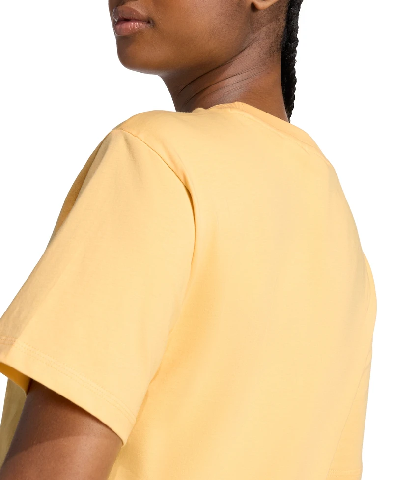 adidas Women's Short-Sleeve Cotton Crewneck Logo T-Shirt